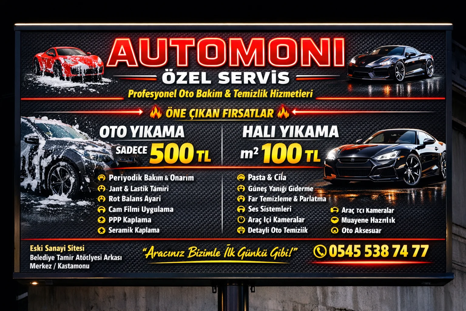 Kastamonu Oto Yıkama Kuaför